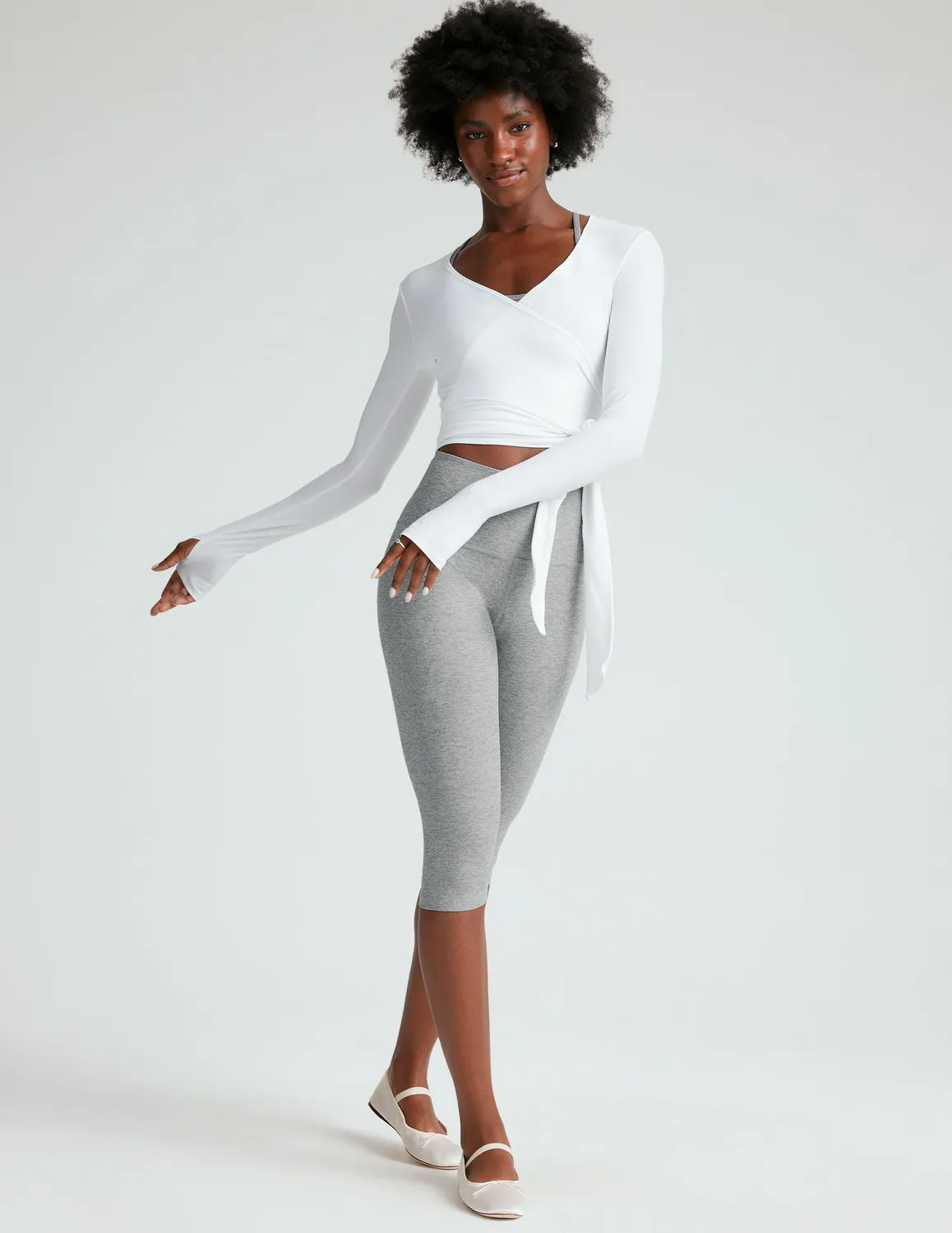 Beyond Yoga Spacedye Pedal Pusher leggings silver mist croppad