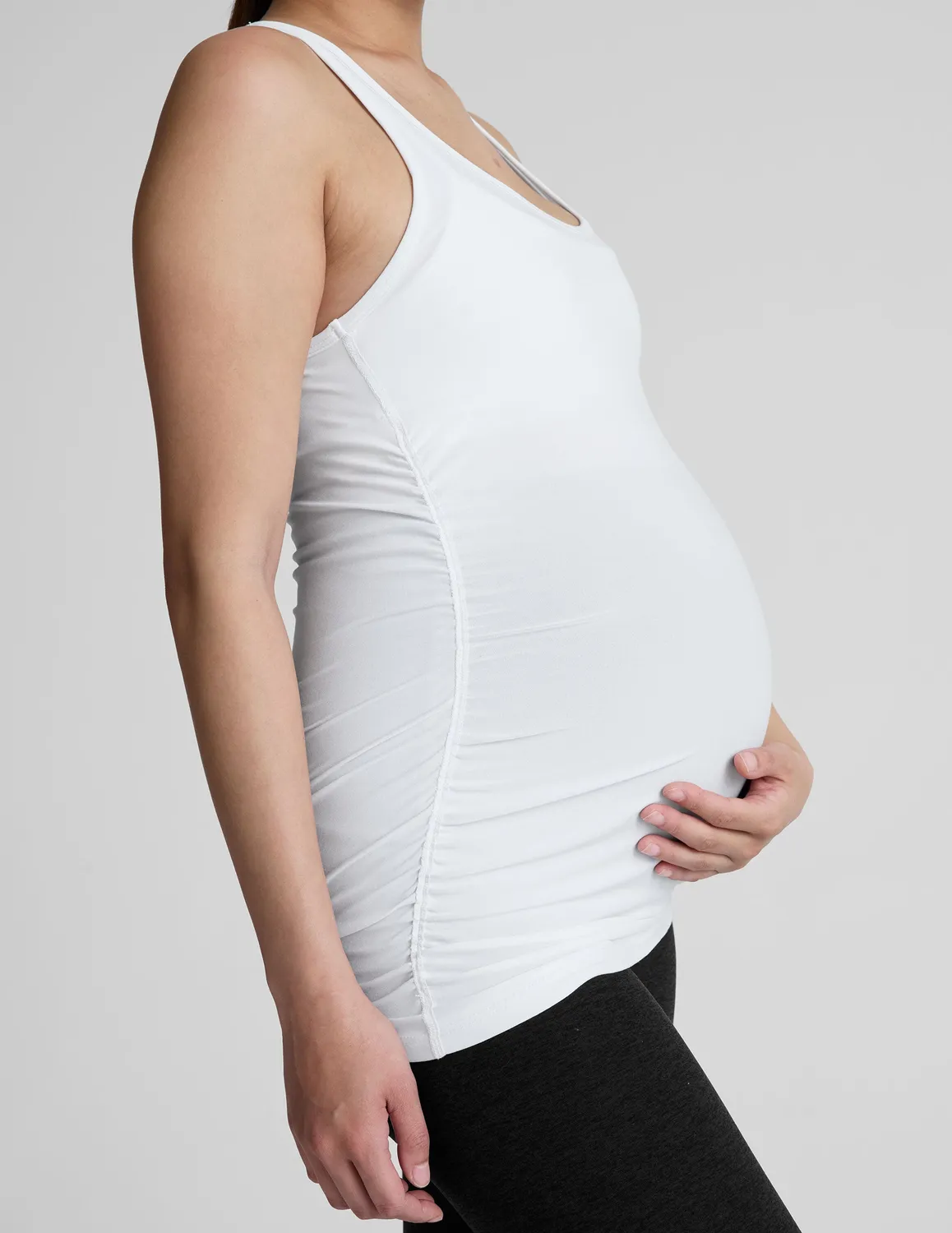 Beyond Yoga Featherweight Let It Grow Racerback Maternity Linne gravid
