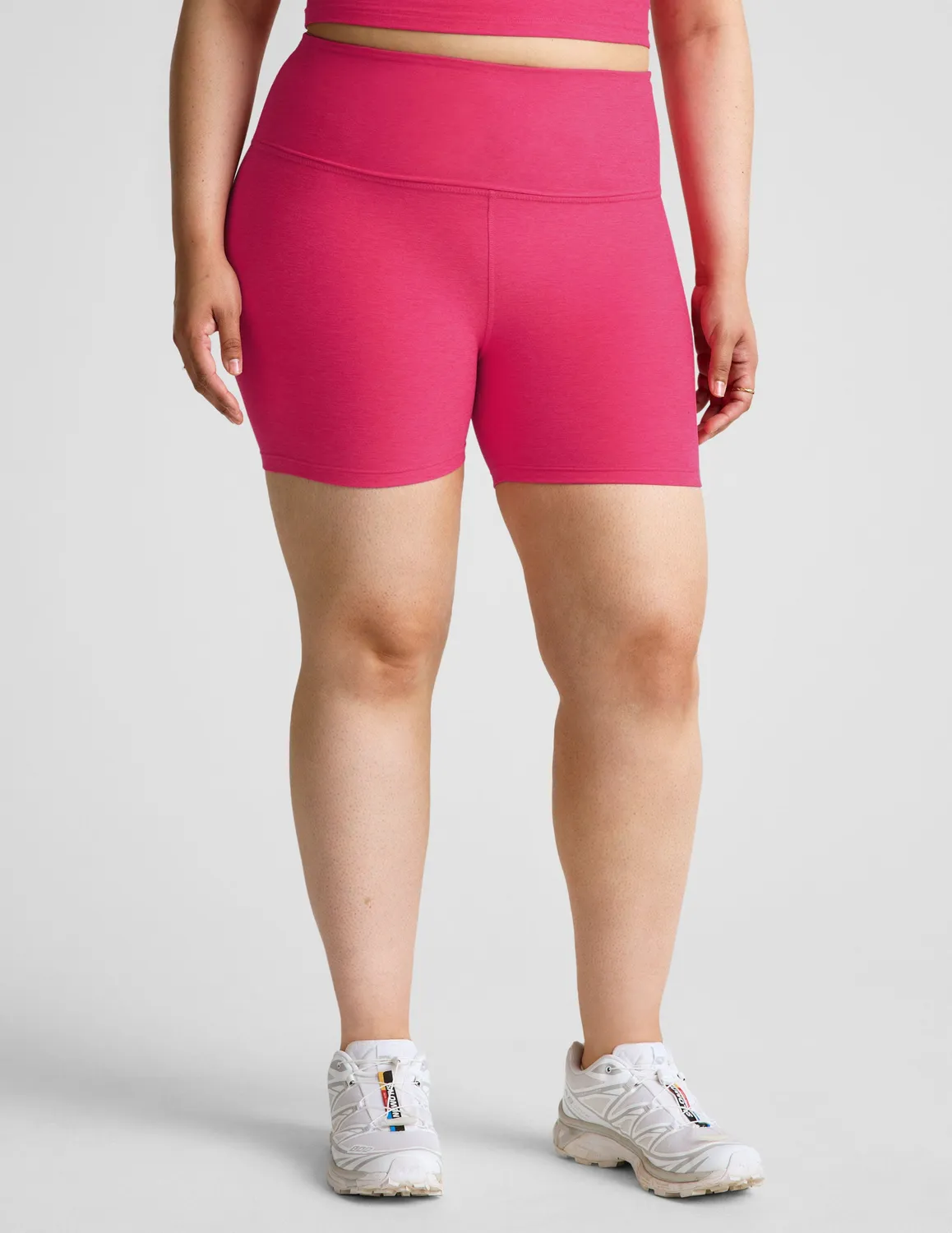 Beyond Yoga Spacedye Keep Pace 5" shorts Vivid Pink Heather