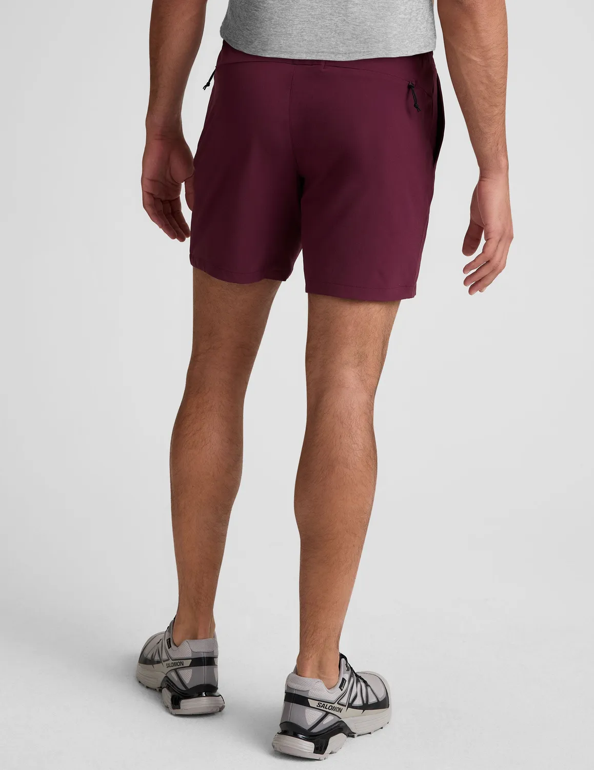 Beyond Yoga Pivotal 2.0 Men's Short 7" träningsshorts Deep Maroon lätt