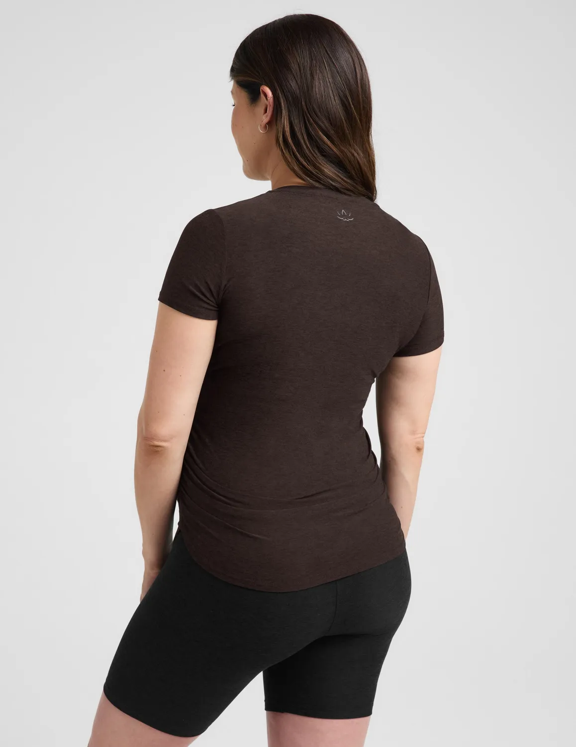 Beyond Yoga Featherweight One & Only Maternity Tee t-shirt Dark Chocolate