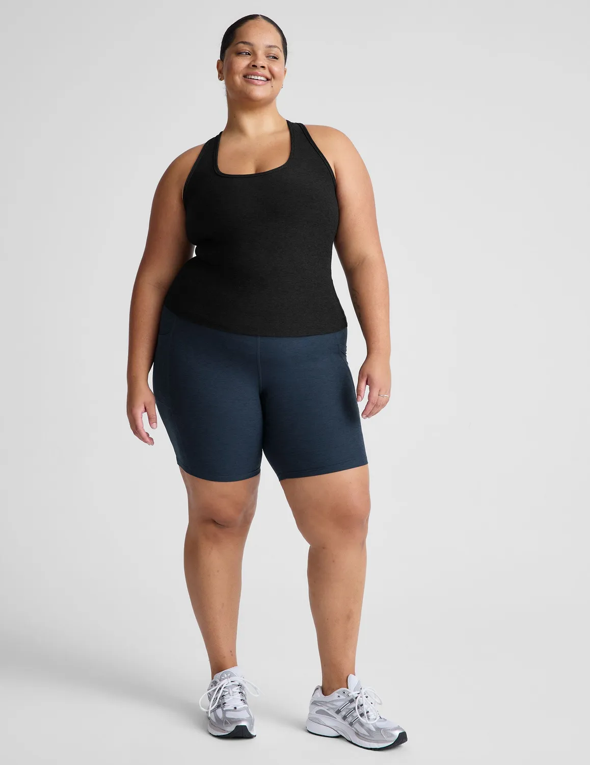 Beyond Yoga Spacedye Step Up Racerback träningstopp darkest night