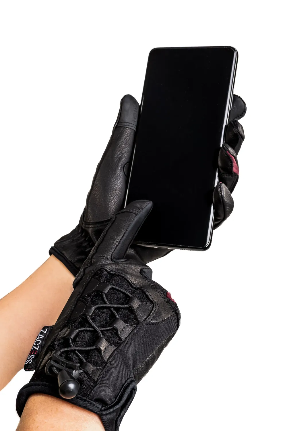 Equin Supreme Fit ridhandske svart getläder touchscreen