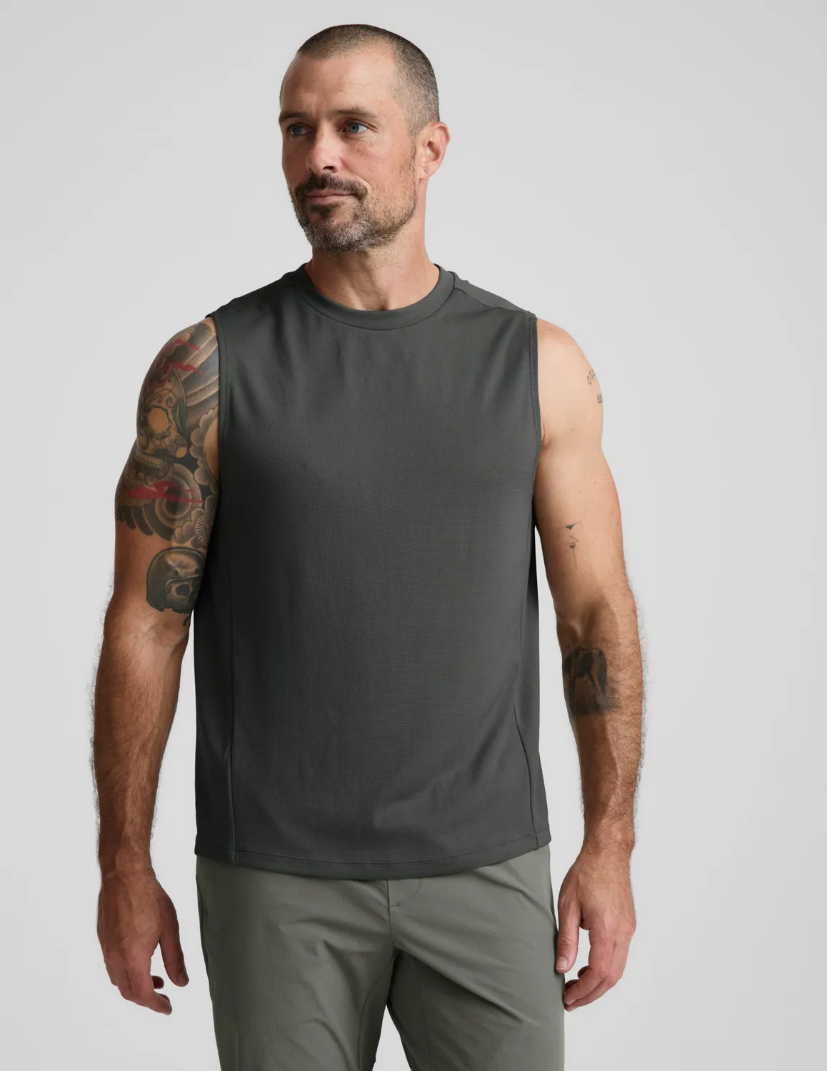 Beyond Yoga All In Active Tank linne slate green slim