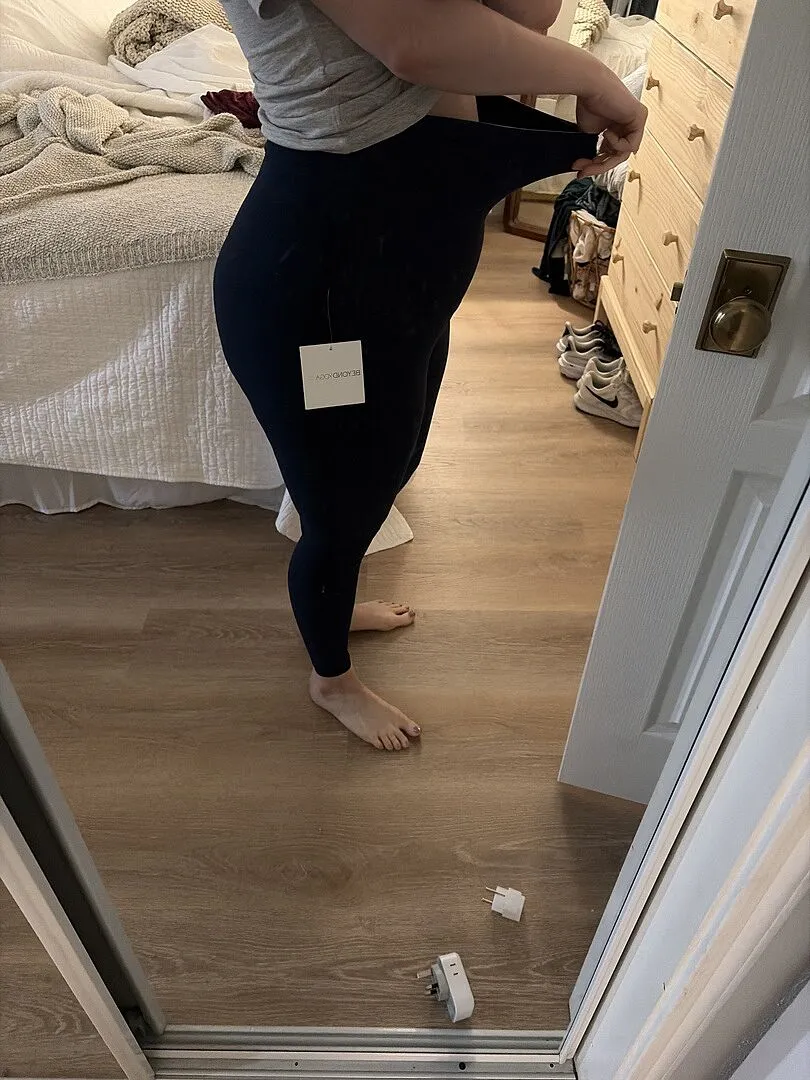 Beyond Yoga Spacedye Love the Bump Midi leggings Dark Ivy Heather gravid