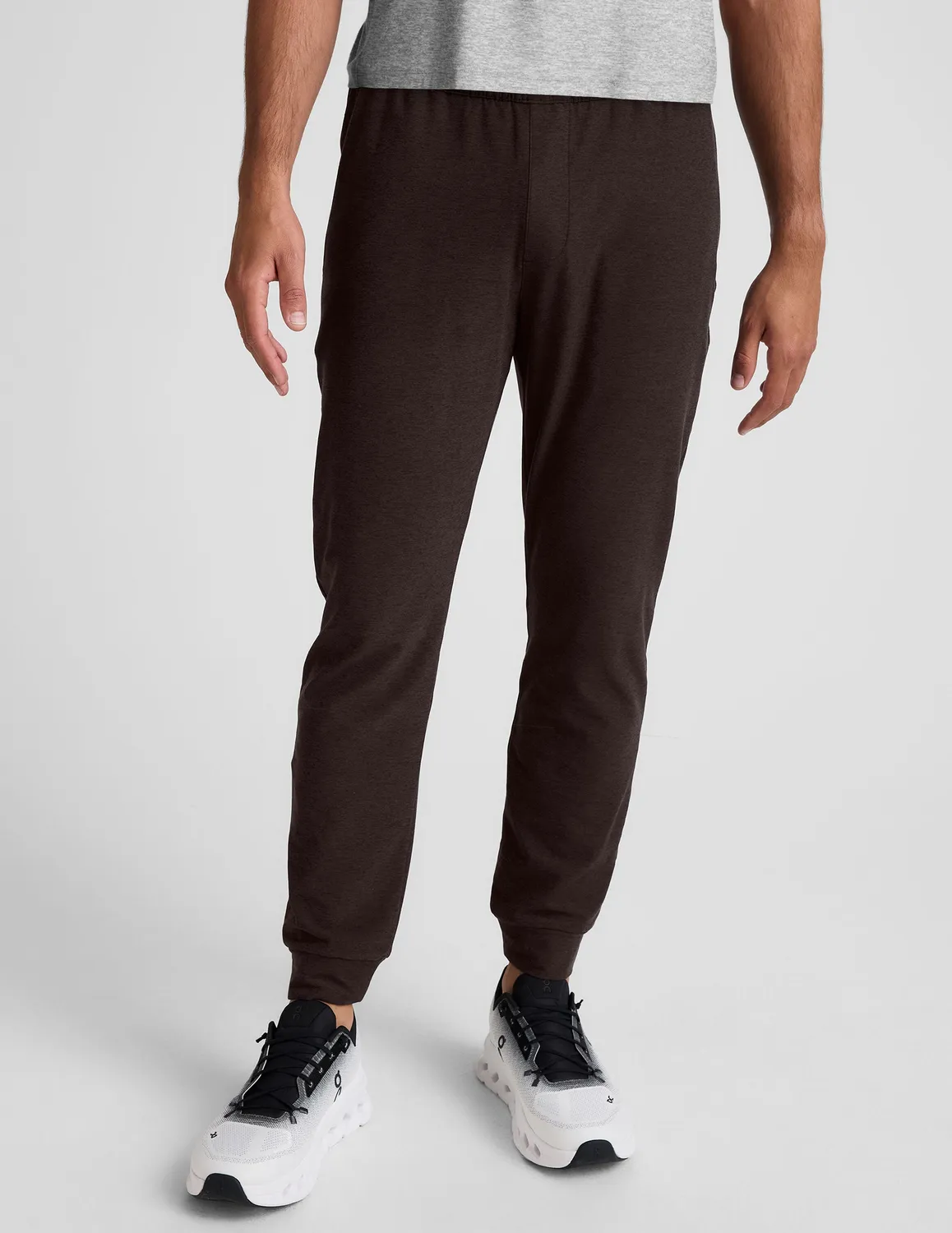 Beyond Yoga Spacedye Freefit Men's Jogger träningsbyxa Dark Chocolate Heather