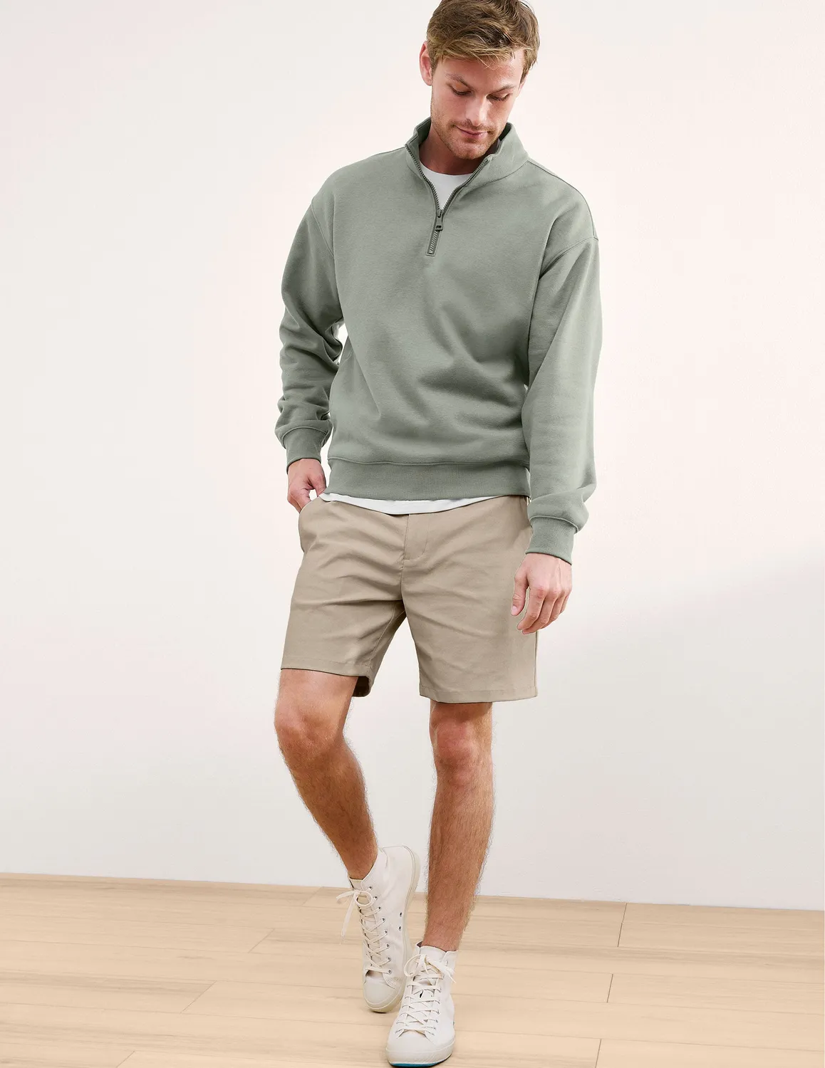 Beyond Yoga Element Chino Short 7" shorts herr Bark fickor