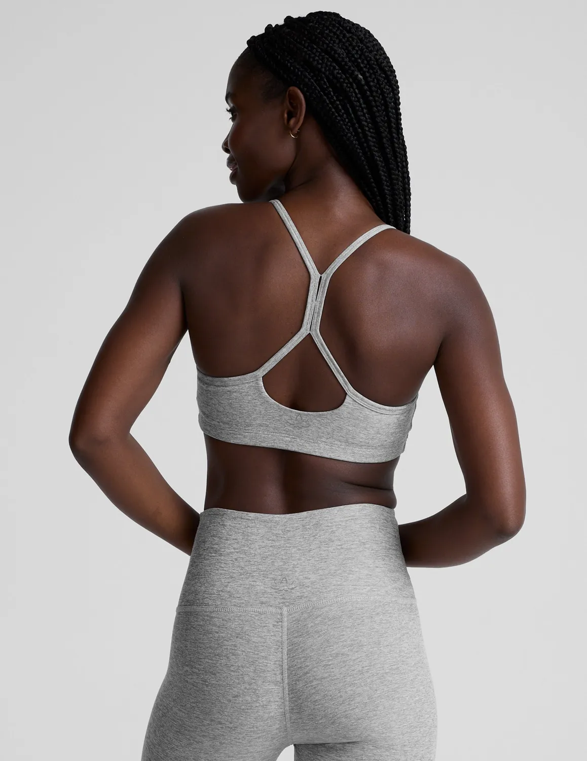 Beyond Yoga Spacedye Slim Racerback Bra sportbh Silver Mist lätt stöd