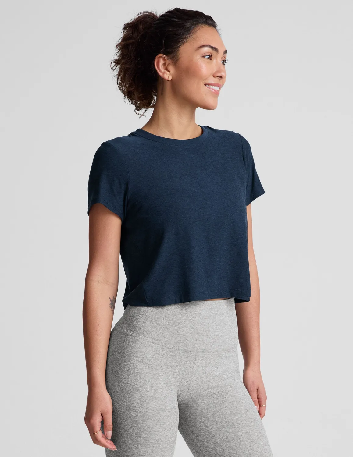 Beyond Yoga Featherweight Supreme Cropped Tee t-shirt Nocturnal Navy