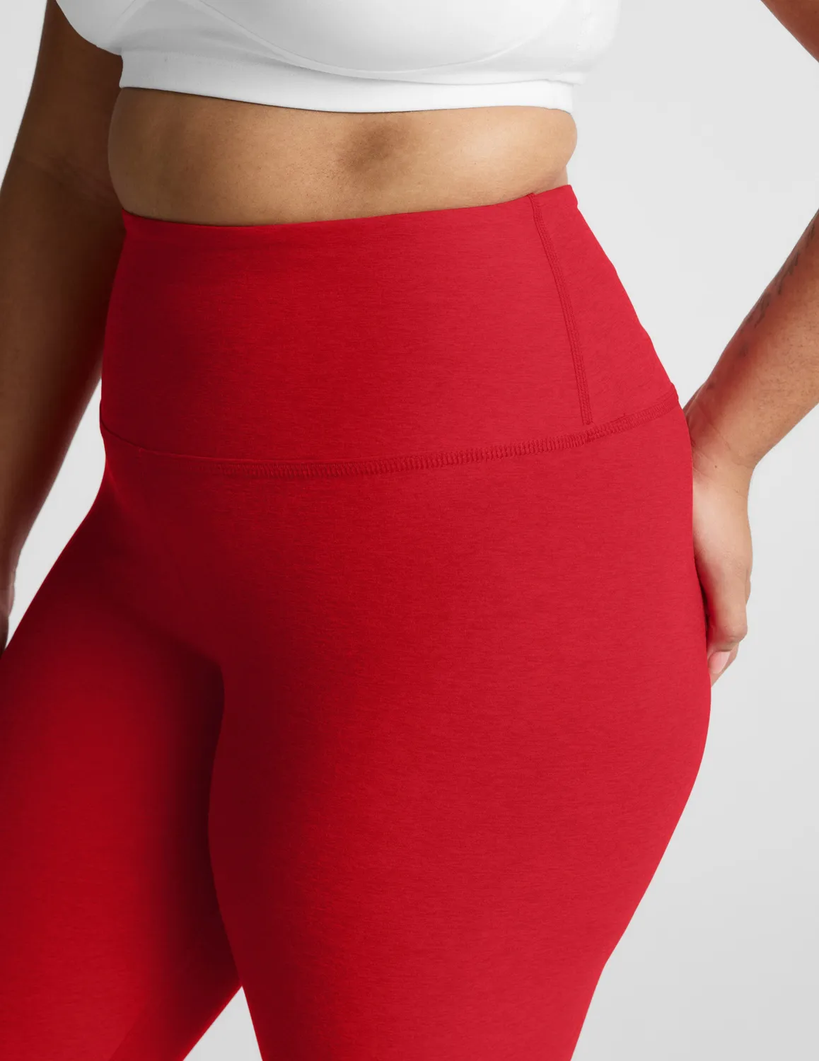 Beyond Yoga Spacedye Caught In The Midi tights Chili Red Heather hög midja
