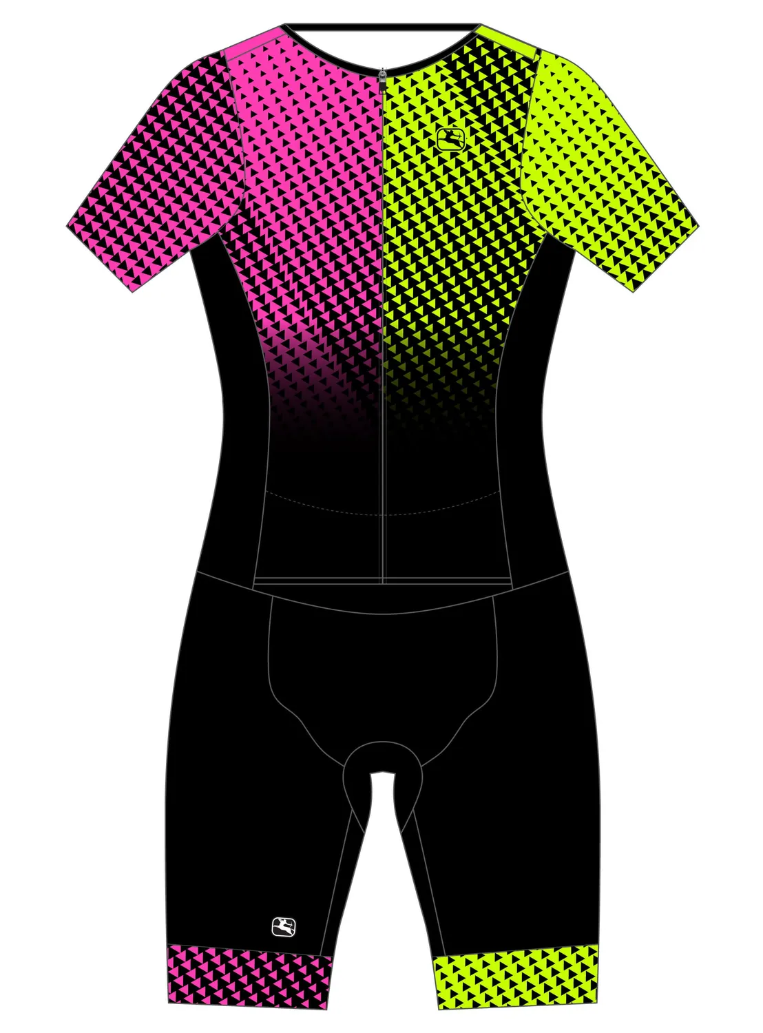 Giordana Vero Pro Tri Doppio triathlondräkt rosa kortärmad