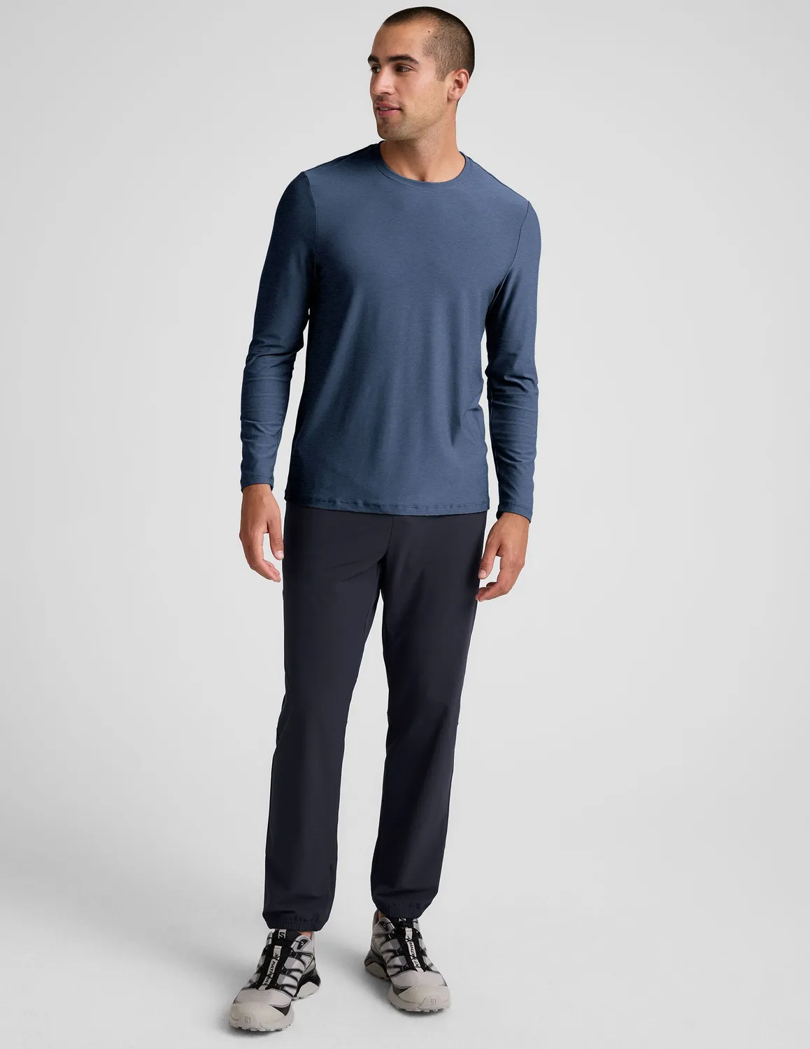 Beyond Yoga Always Beyond Long Sleeve Crew 2.0 tröja Ocean Indigo