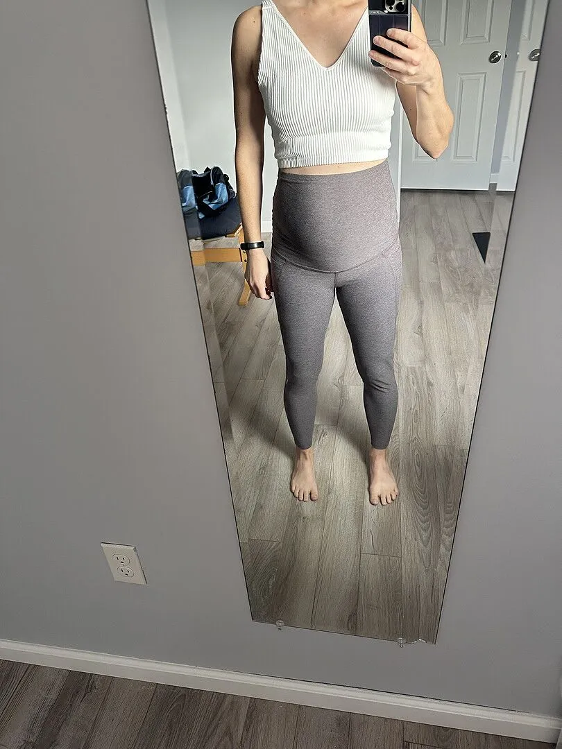 Beyond Yoga Spacedye Love the Bump mammaleggings Silver Mist midi