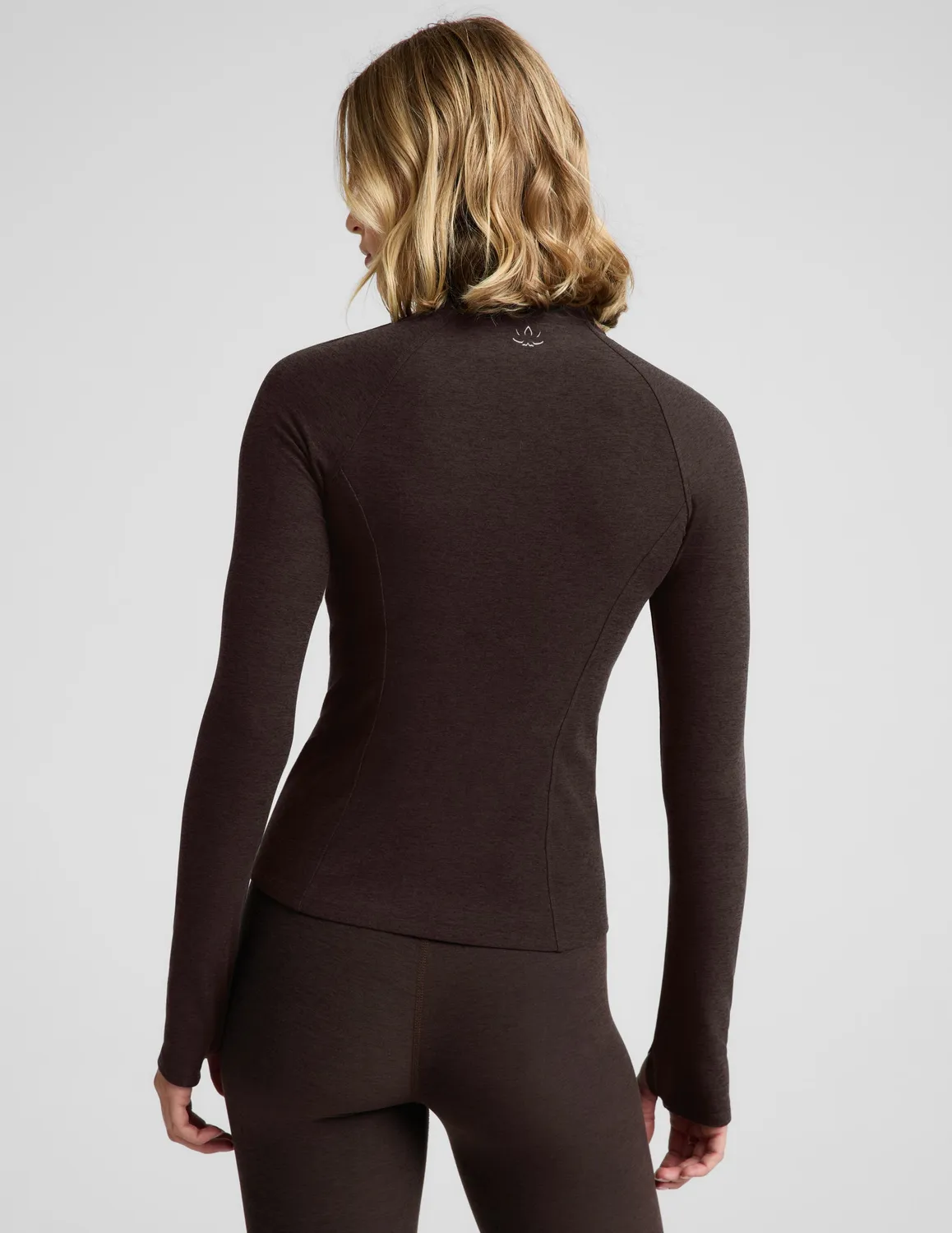Beyond Yoga Spacedye High Definition Long Jacket jacka brun stretch