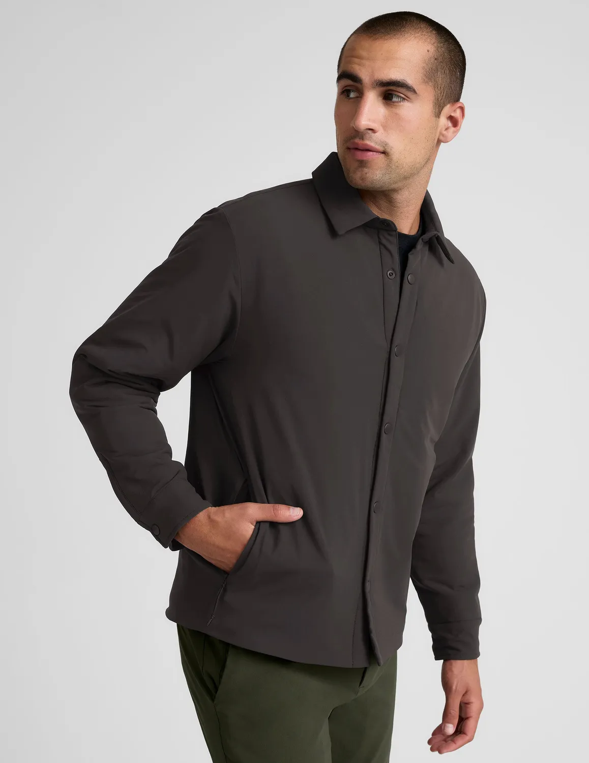 Beyond Yoga In Flight Insulated skjortjacka Black Ash vadderad