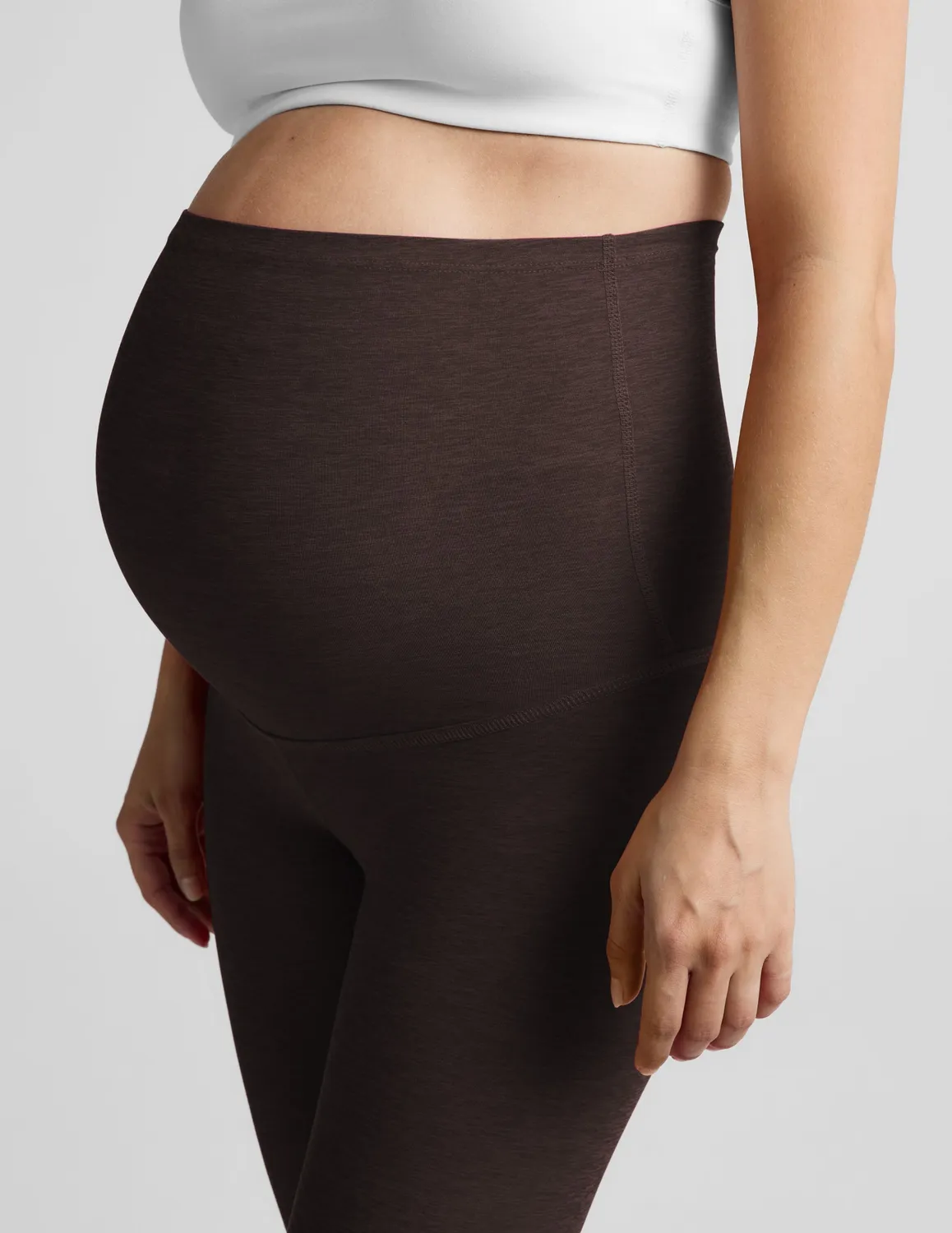 Beyond Yoga Spacedye Love the Bump Midi leggings Dark Chocolate gravid