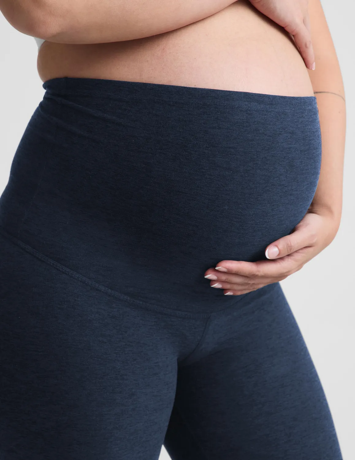 Beyond Yoga Spacedye Love The Bump Maternity 20.5" Capri Legging Navy