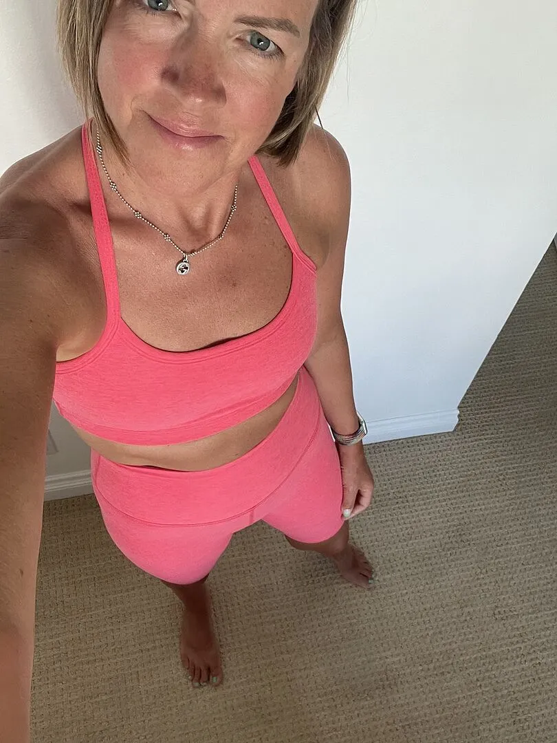 Beyond Yoga Spacedye Keep Pace 7 shorts marinblå hög midja
