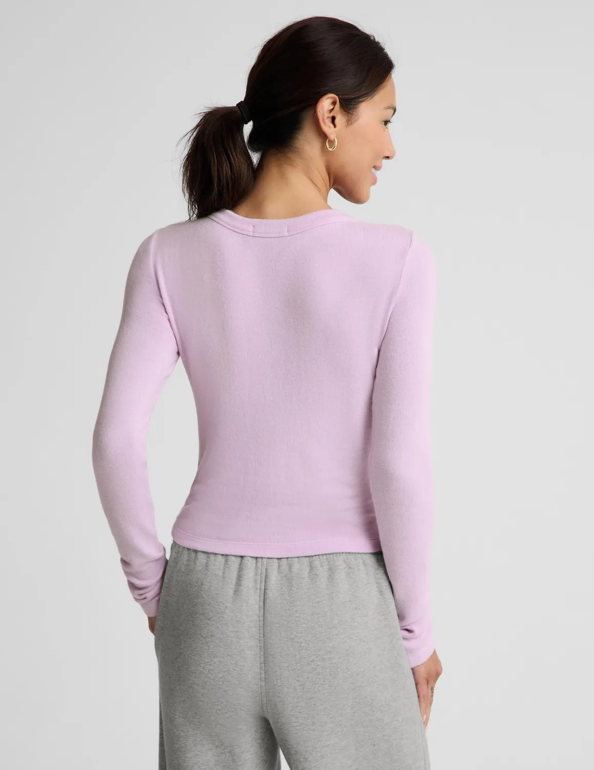 Beyond Yoga LuxeLayer Fitted Cardigan kofta lavender cream