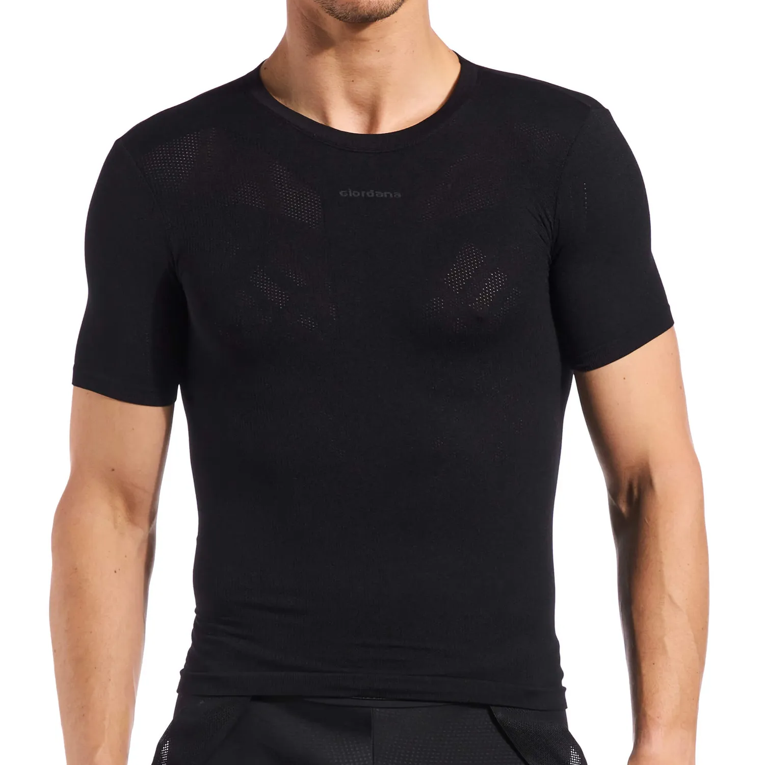 Giordana Lightweight baslager kort ärm svart Dryarn