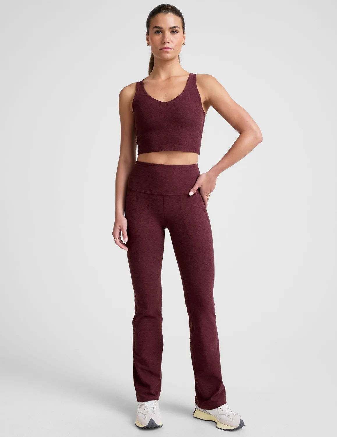 Beyond Yoga Spacedye Good Day Cropped Tank croptopp Midnight Burgundy