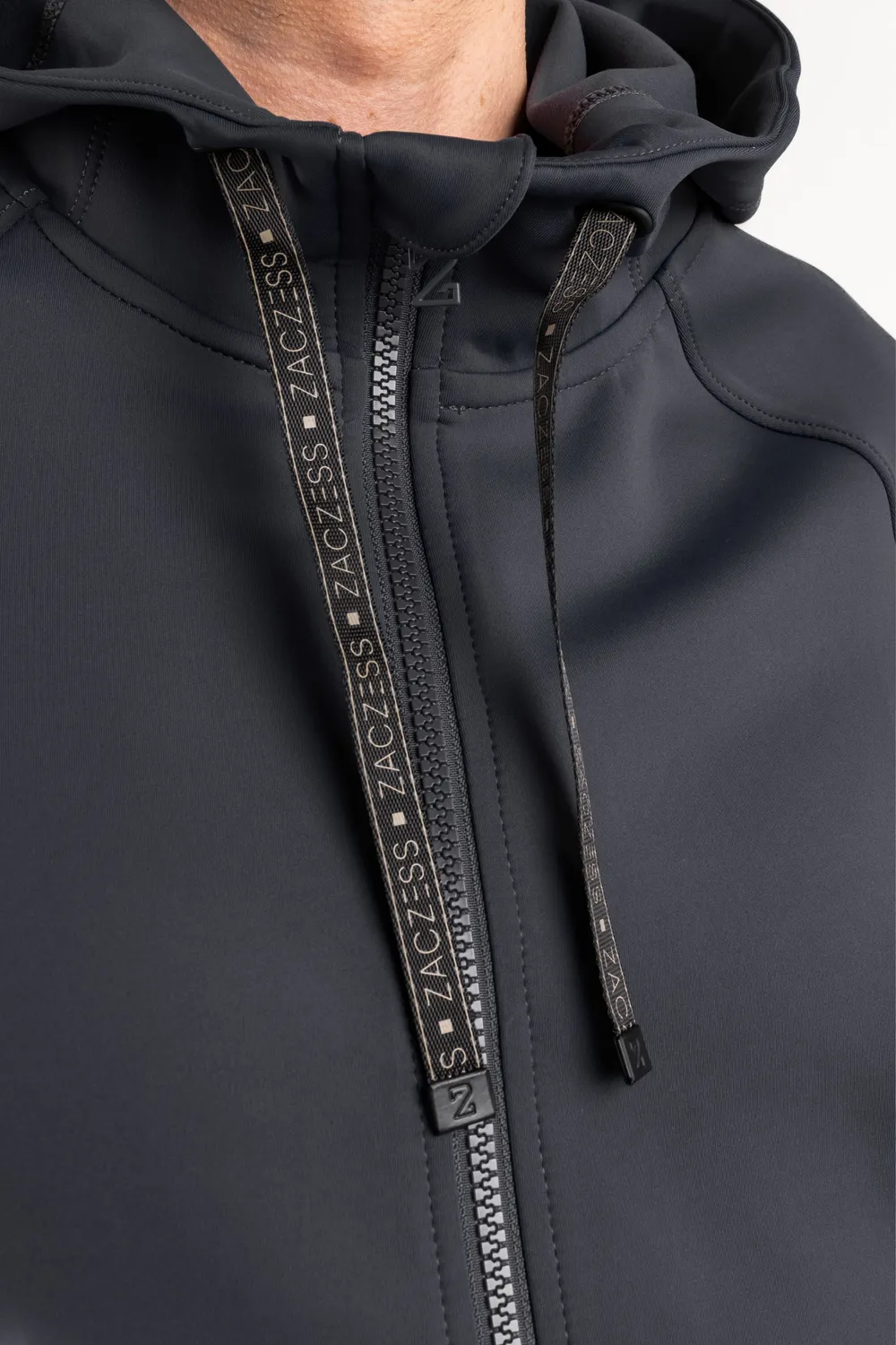 ZacZess Hudson hoodie herr grå – mellanlager