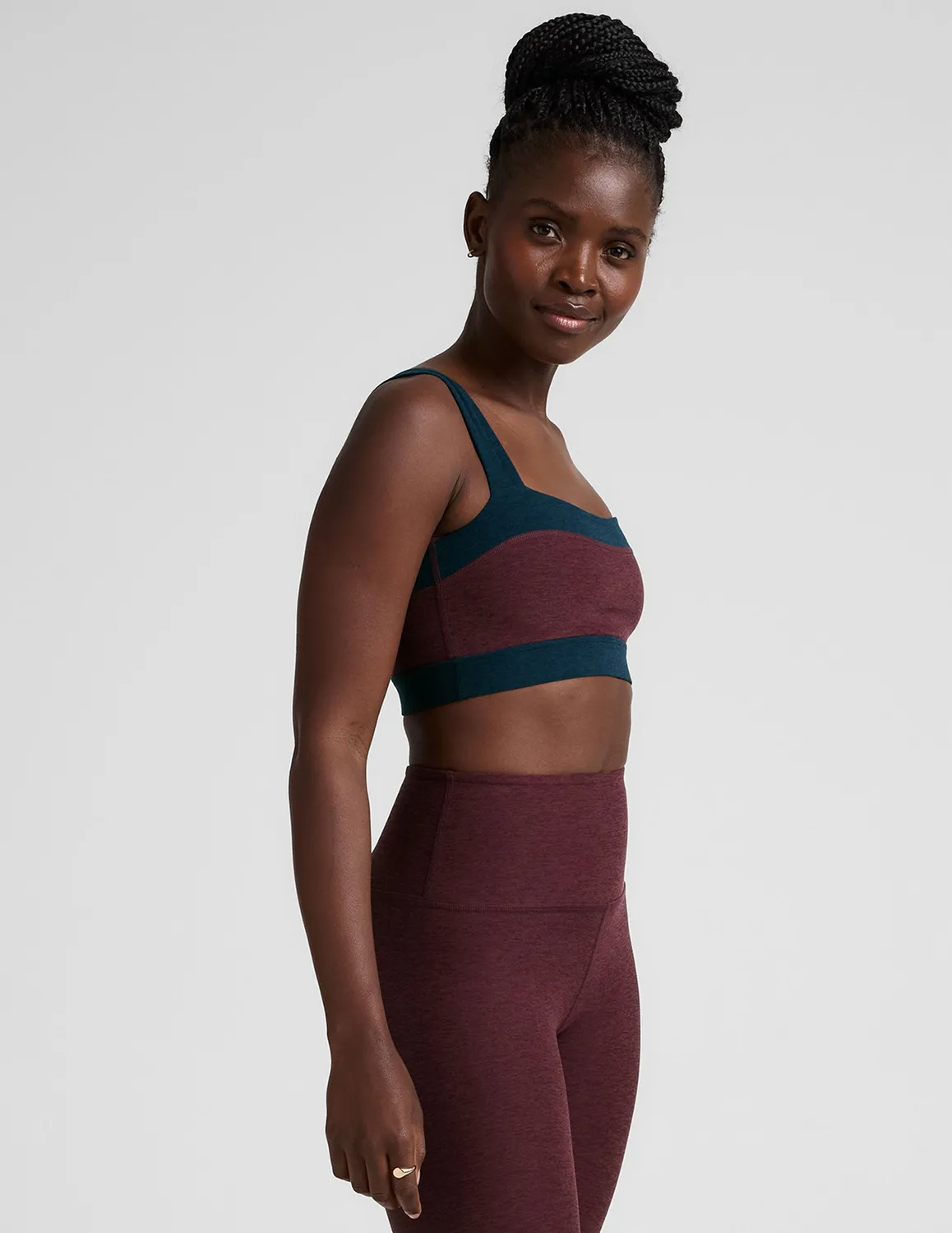 Beyond Yoga Spacedye Horizon Colorblock Bra sportbh fyrkantig