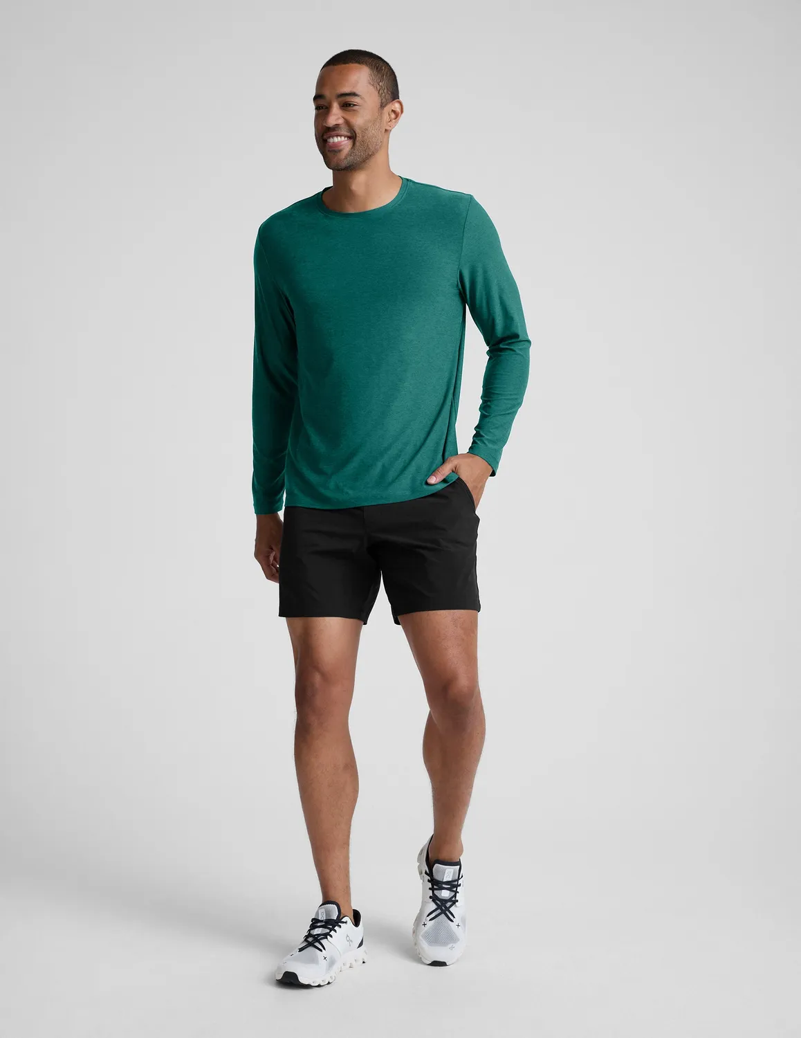 Beyond Yoga Always Beyond Long Sleeve Crew 2.0 tröja Teal Sea