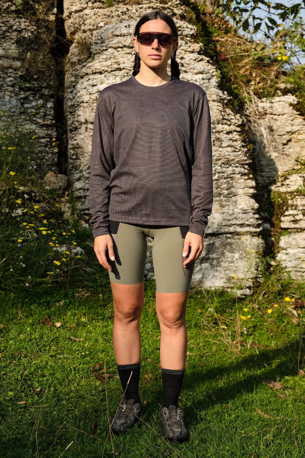 Giordana Beyond Gravel Wool långärmad tröja svart ull
