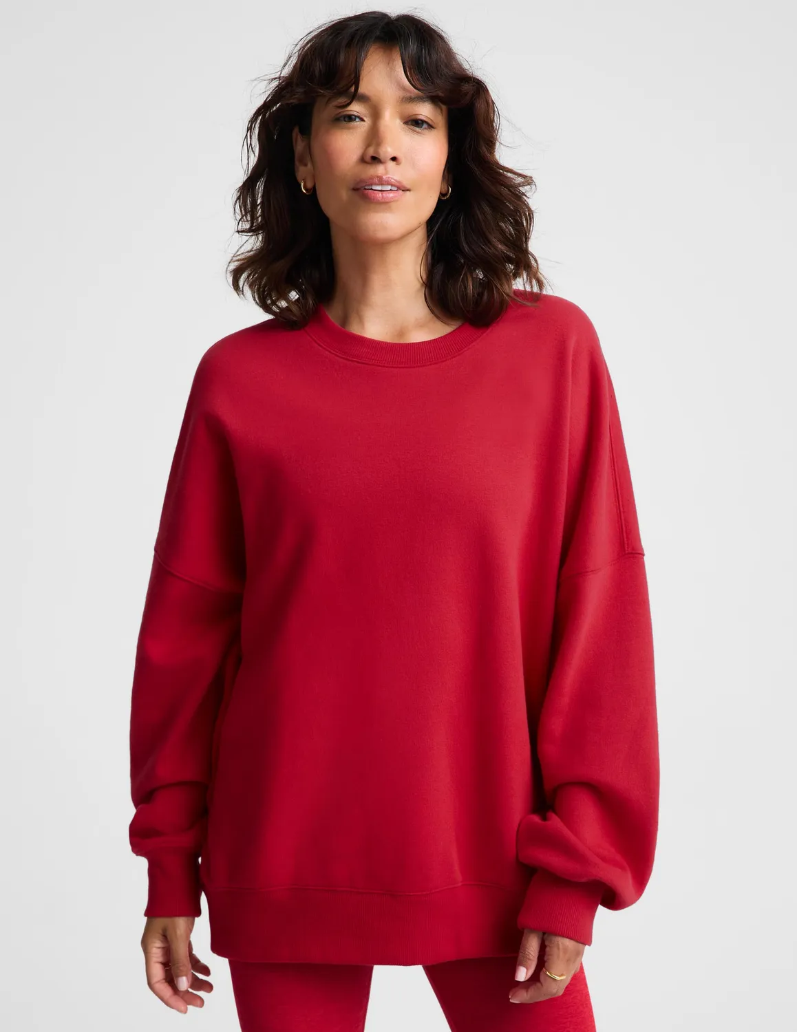 Beyond Yoga LuxeFleece 2.0 Oversized Crewneck sweatshirt Scarlet Red