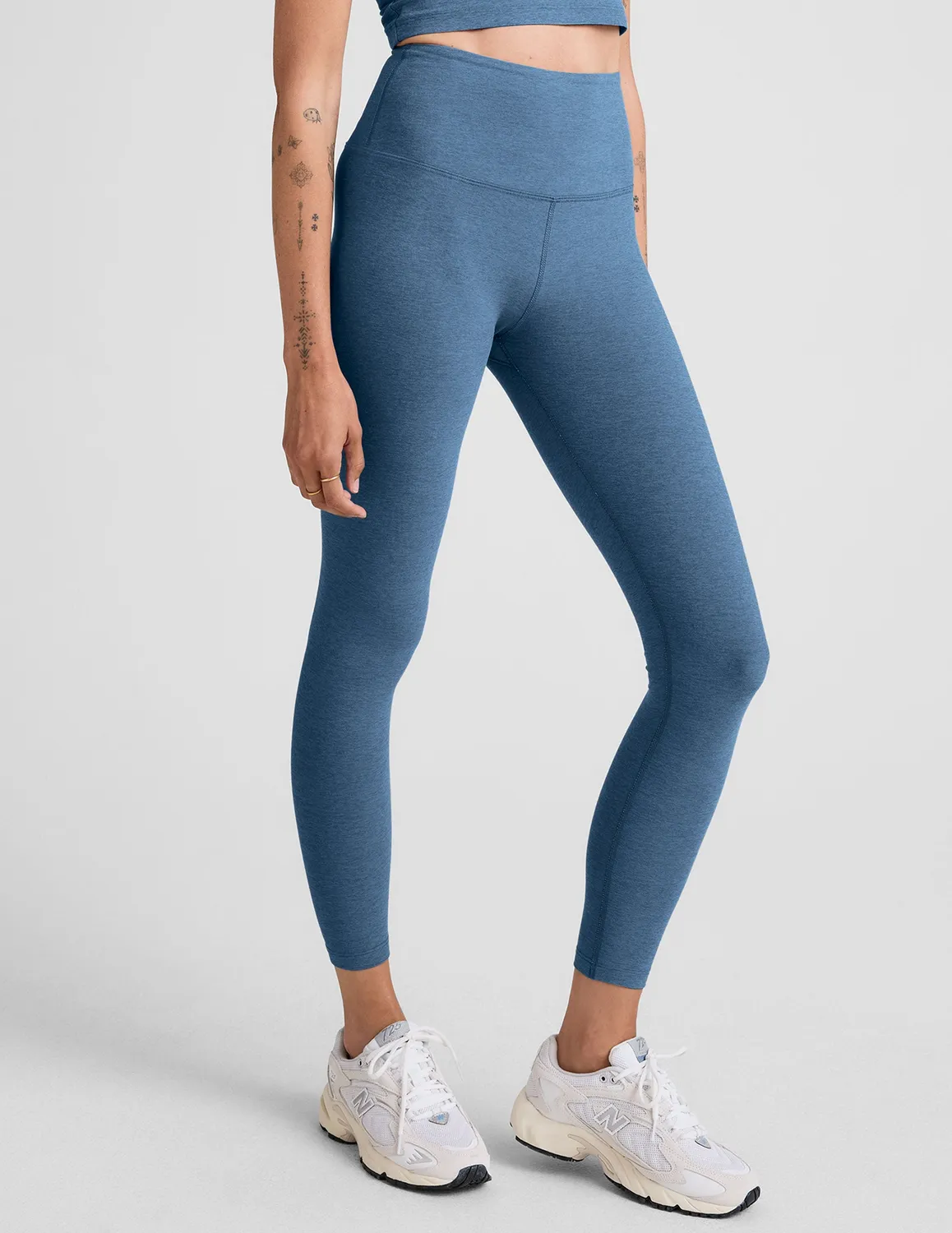 Beyond Yoga Spacedye Caught In The Midi Legging Washed Denim