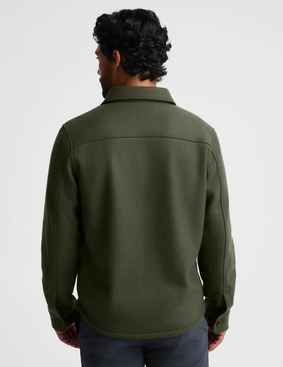 Beyond Yoga Day to Night Wool skjortjacka herr grön XS-2XL ull