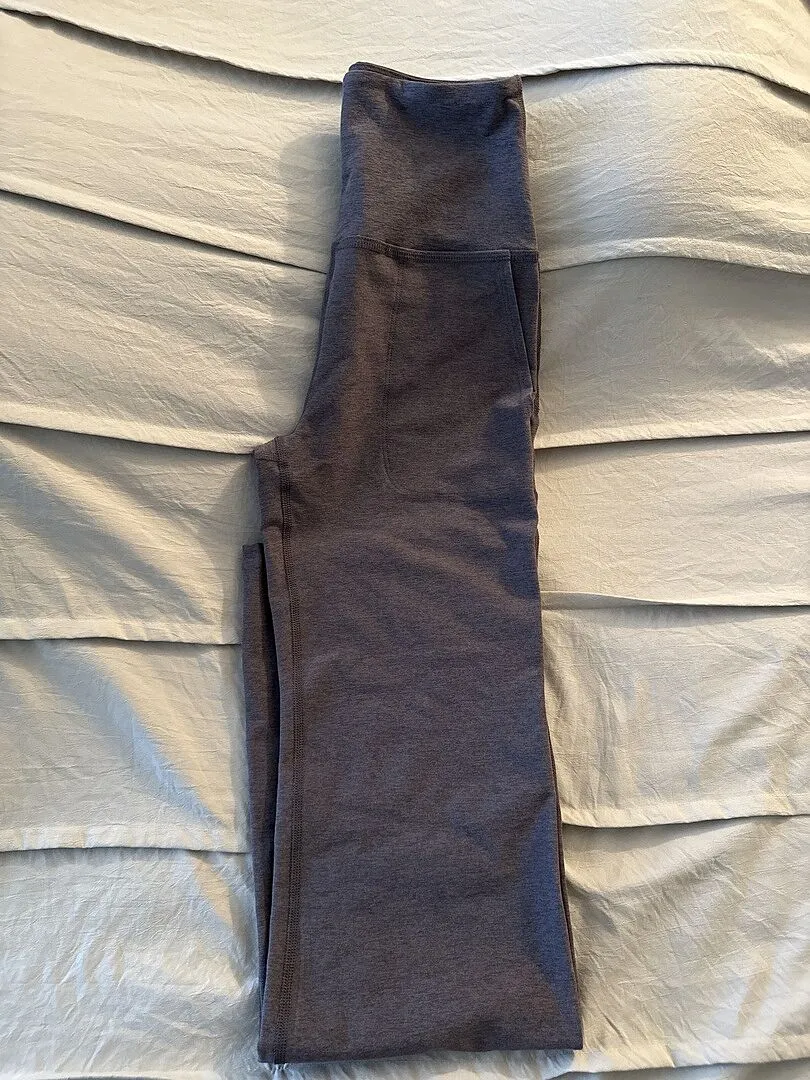 Beyond Yoga Spacedye High Waisted Practice Pocket Bootcut Pant 31" yogabyxor Sangria Heather