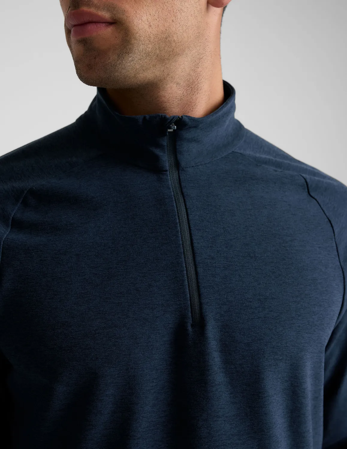 Beyond Yoga Spacedye Terrain quarter zip tröja Nocturnal Navy herr