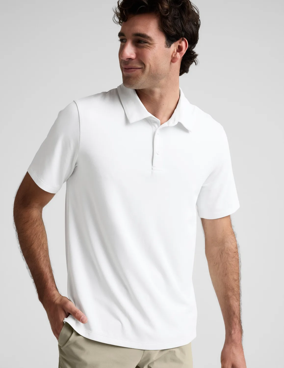 Beyond Yoga All In Active piké Crisp White klassisk