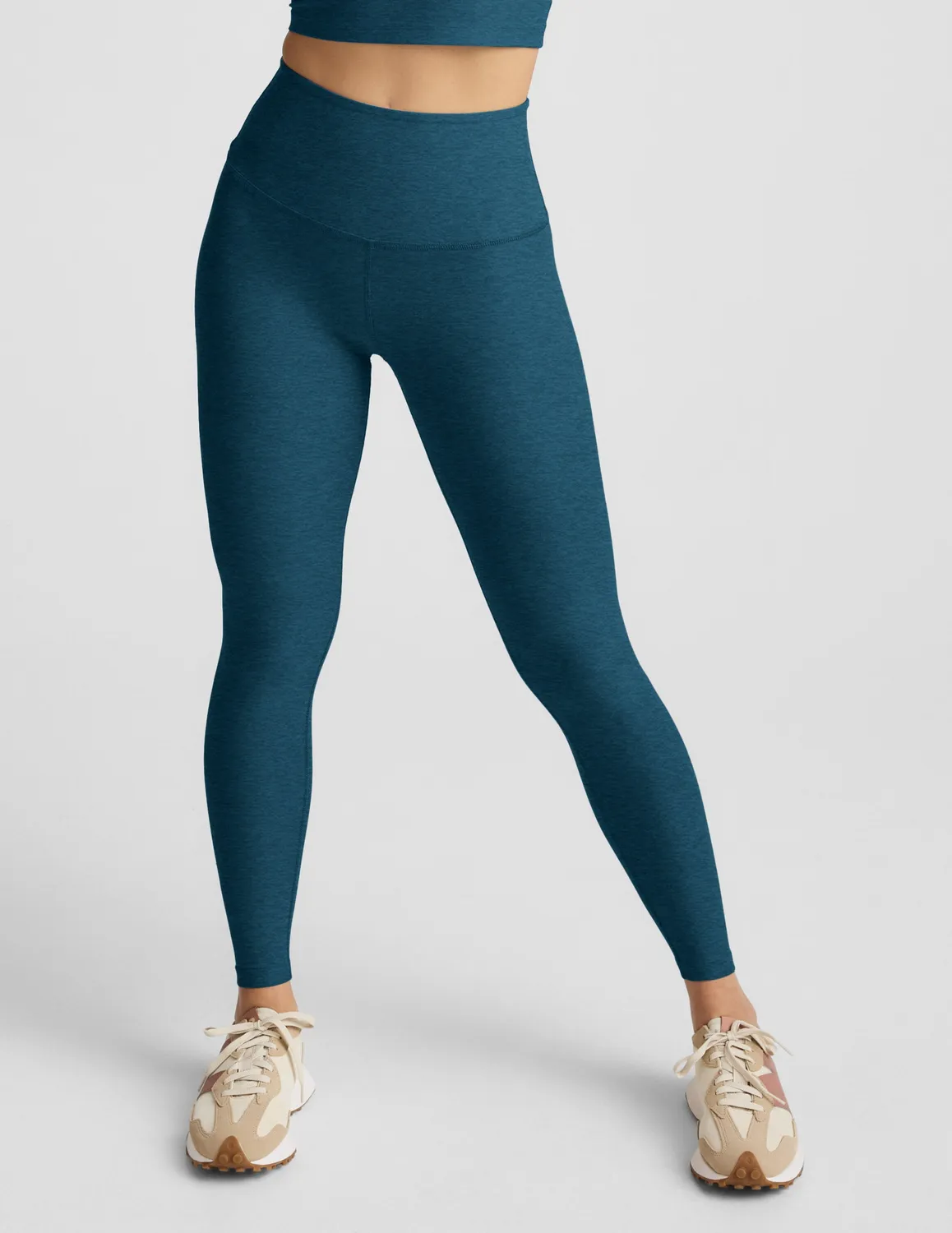 Beyond Yoga Spacedye Caught In The Midi träningstights Blue Gem Heather hög midja