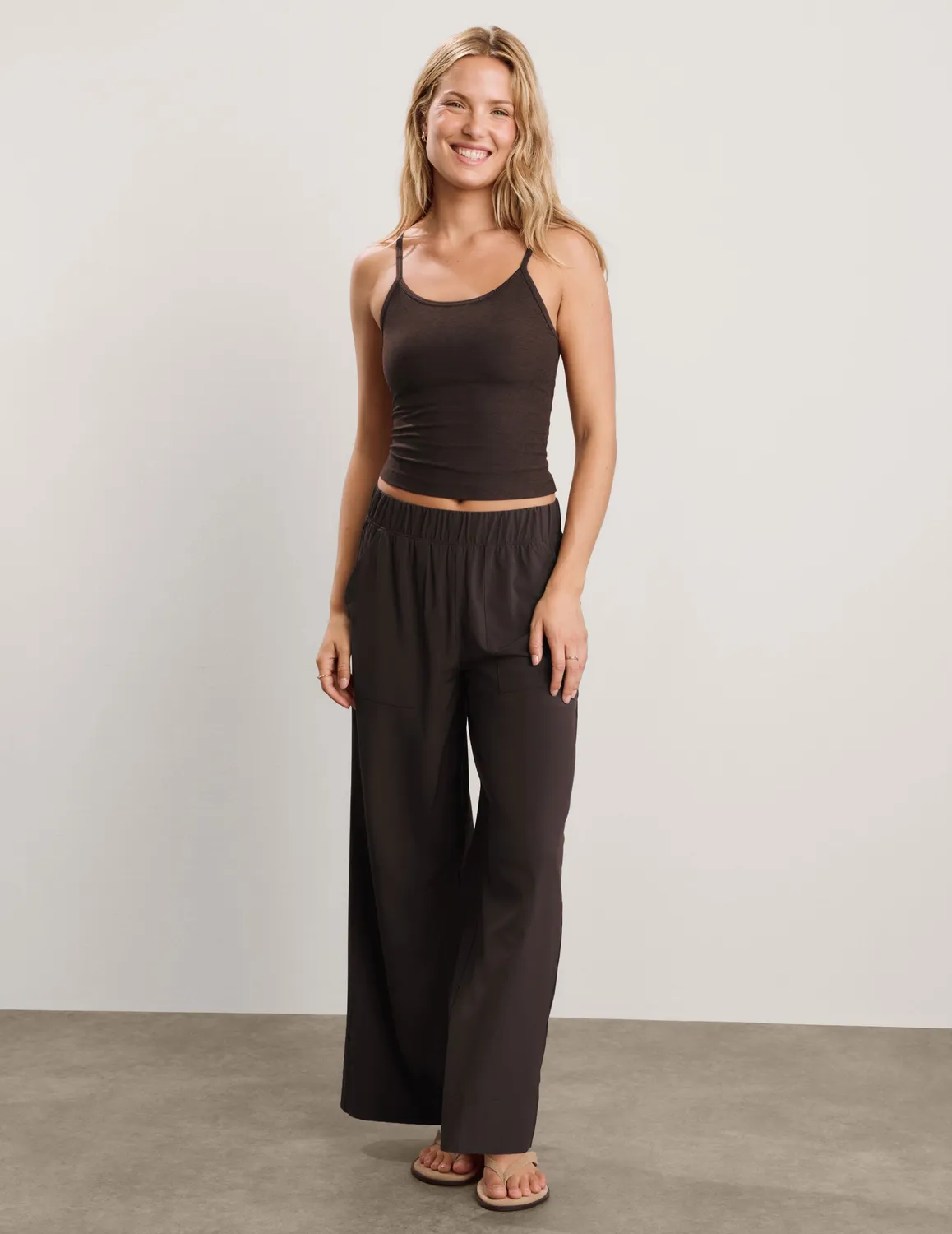 Beyond Yoga Spacedye Forever Tank linne Chokladbrun bh