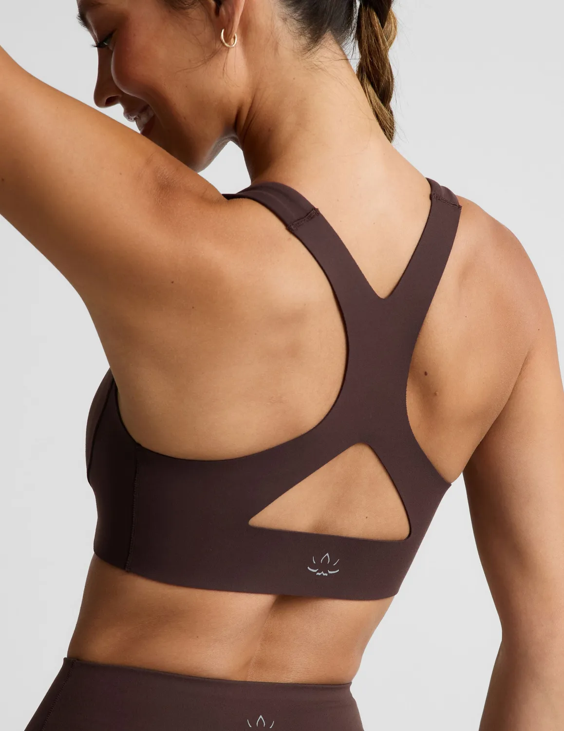 Beyond Yoga Glowzone Medium Impact sport-bh Cocoa Plum medelstöd