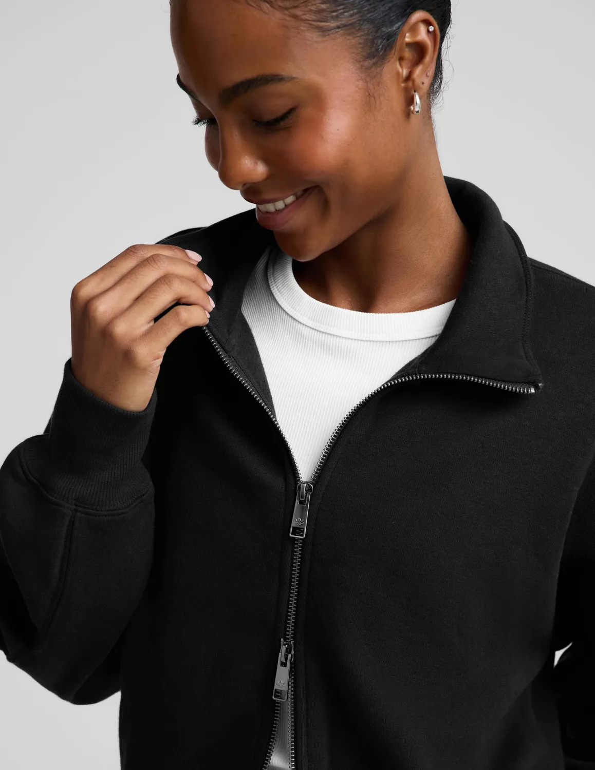 Beyond Yoga LuxeFleece 2.0 Double Zip Jacket Jacka Black varm