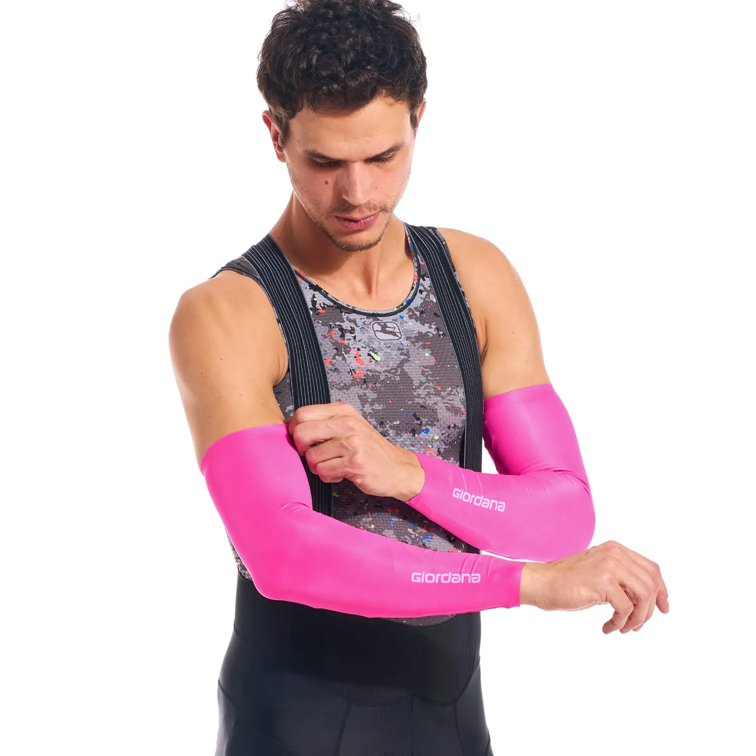 Giordana Neon solärmar neonorange UPF 50+