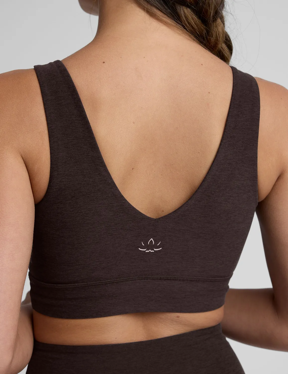 Beyond Yoga Spacedye Good Day Long Line sport-bh Dark Chocolate mjuk