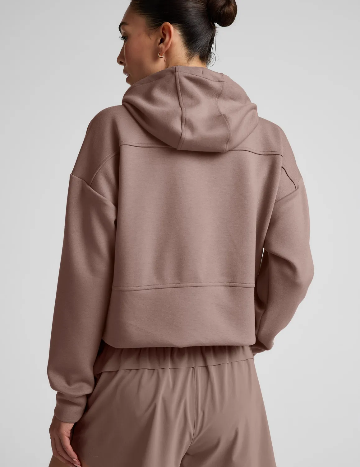 Beyond Yoga SoftSpring Full Zip Hooded Jacket jacka beige Taupe
