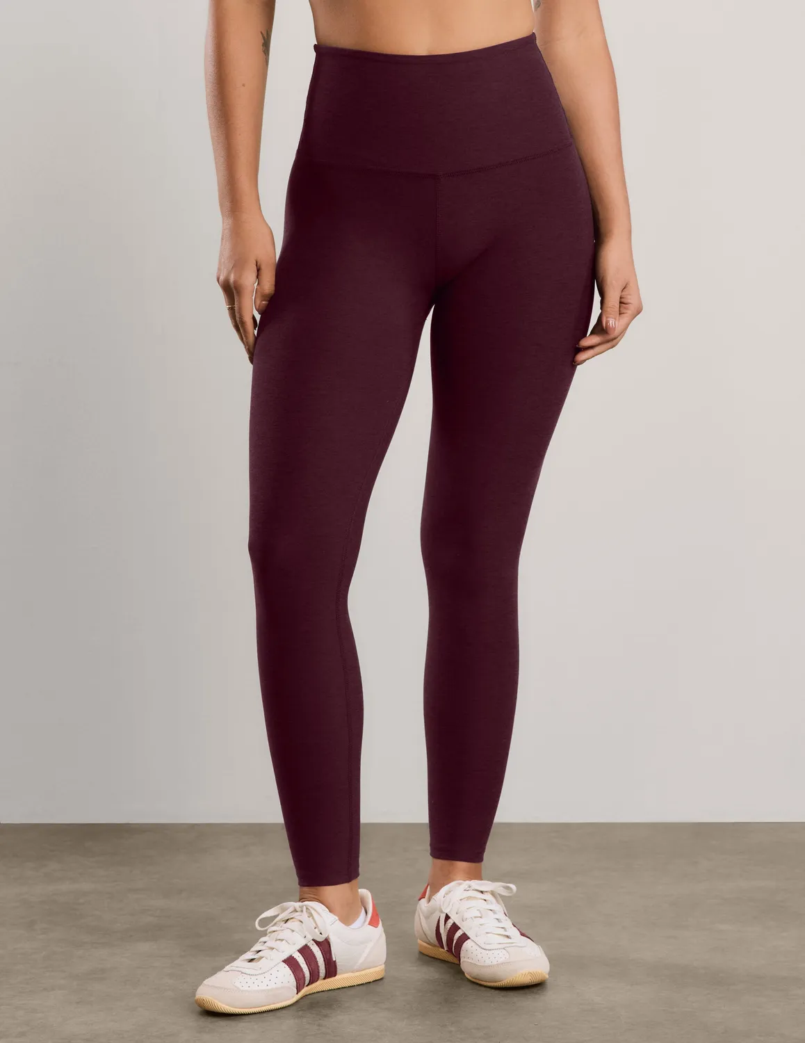 Beyond Yoga Spacedye Vitalize Full Length leggings cabernet heather hög midja