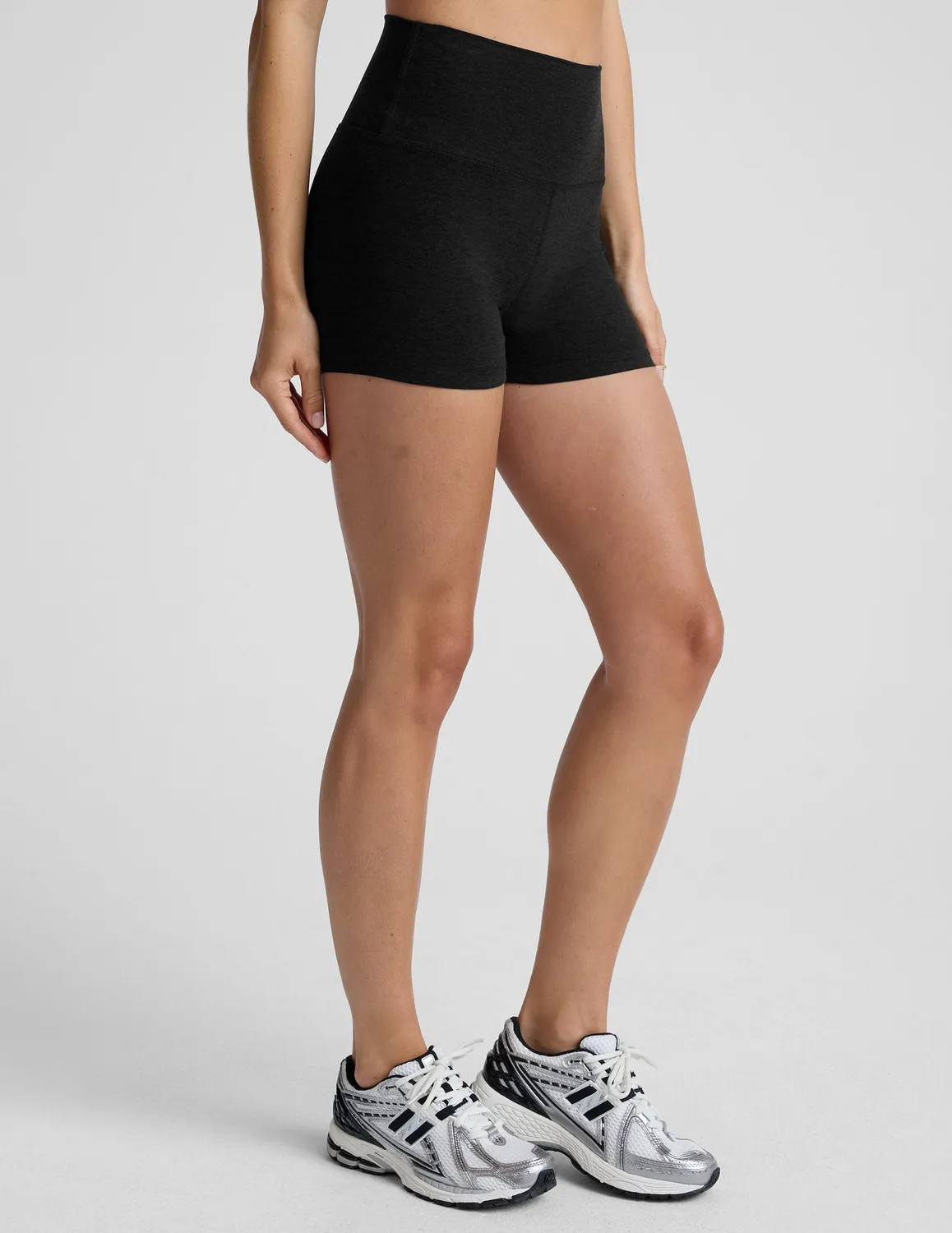 Beyond Yoga Spacedye Keep Pace 3 Shorts Darkest Night hög midja