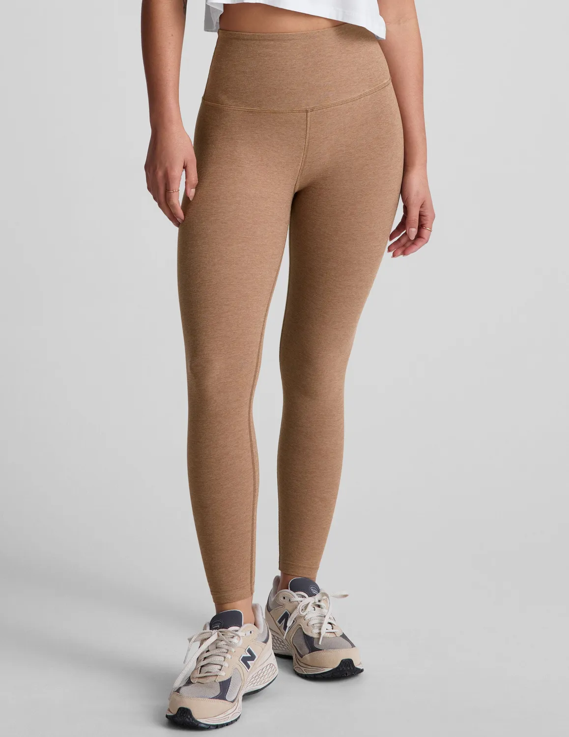Beyond Yoga Spacedye Caught In The Midi träningstights Desert Sand Heather hög midja