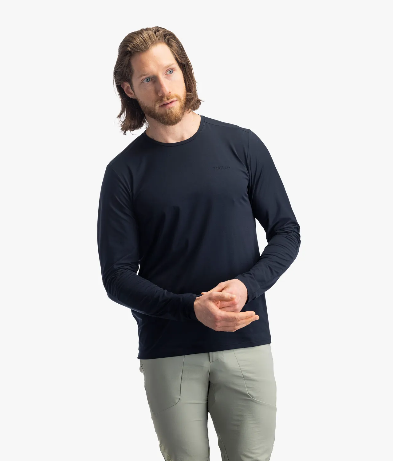 7MESH Atlas Long Sleeve cykeltröja svart UPF 30+