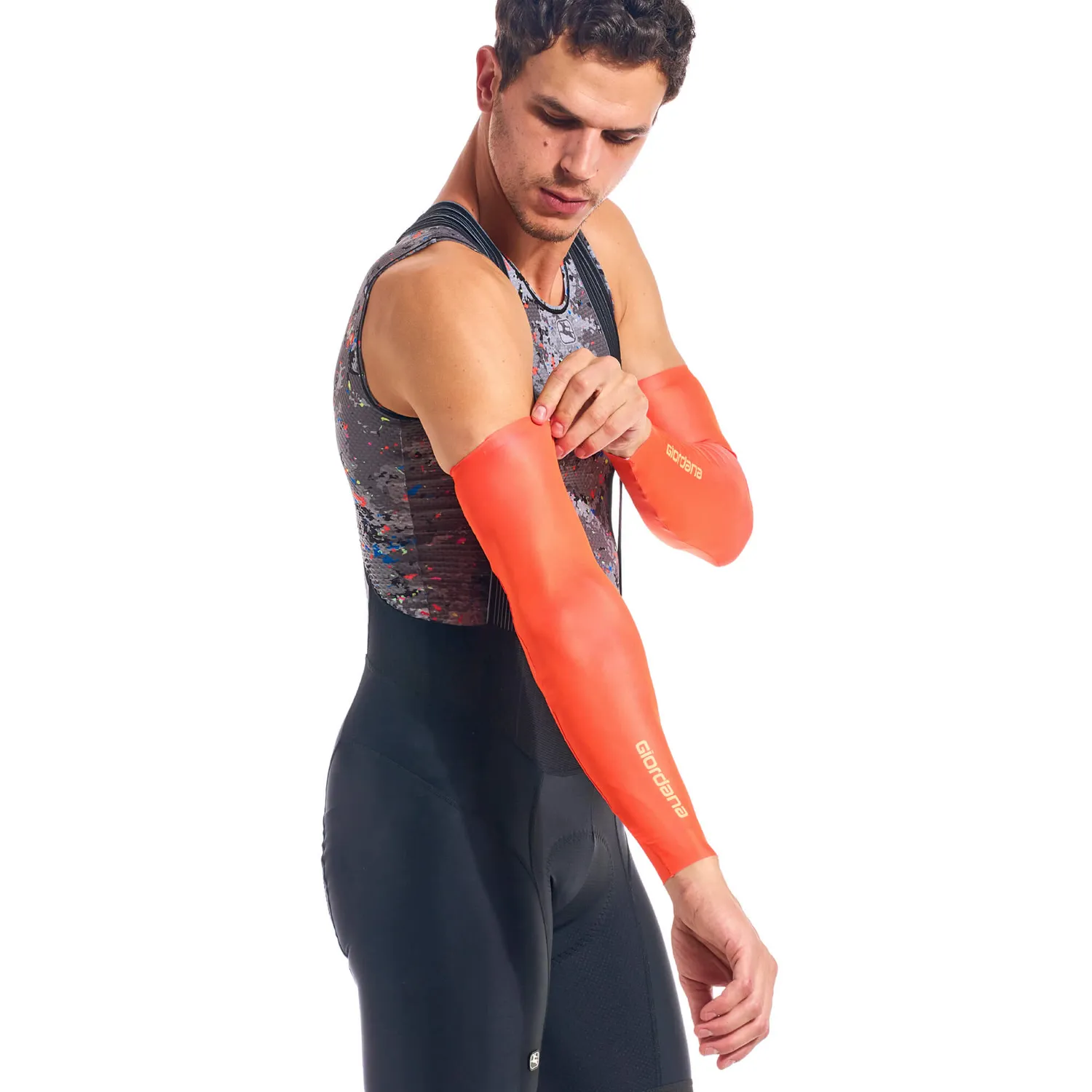 Giordana Neon solärmar neonorange UPF 50+