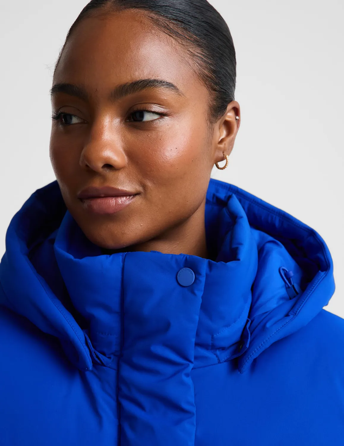 Beyond Yoga Up For It Puff Matte jacka Ultra Blue varm