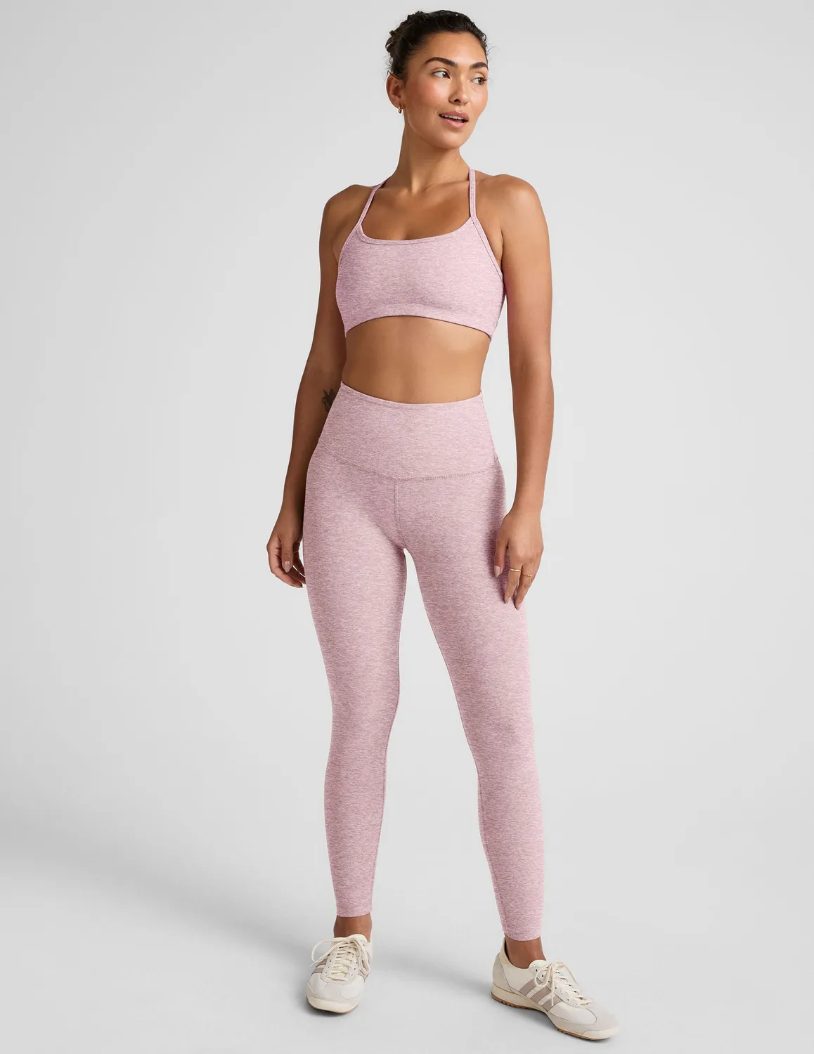 Beyond Yoga Spacedye Slim Racerback sportbh Blush Blooms ljusrosa