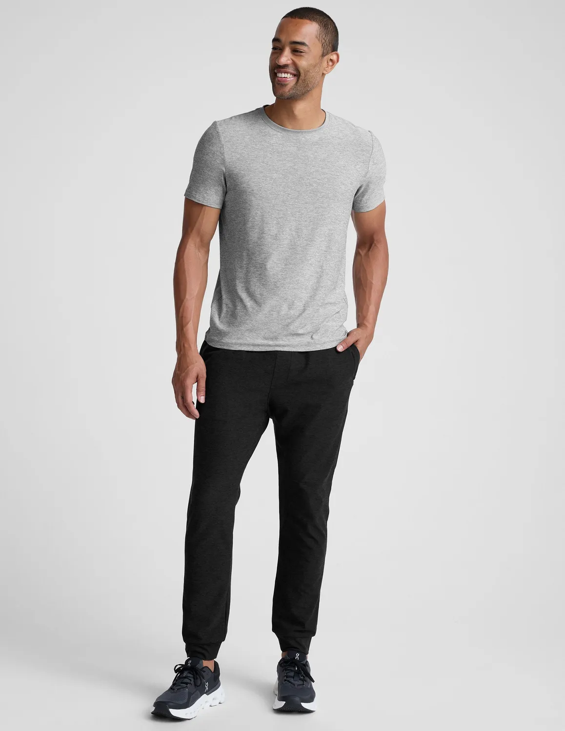 Beyond Yoga Always Beyond Men's Crew Tee 2.0 t-shirt Silver Mist relaxed